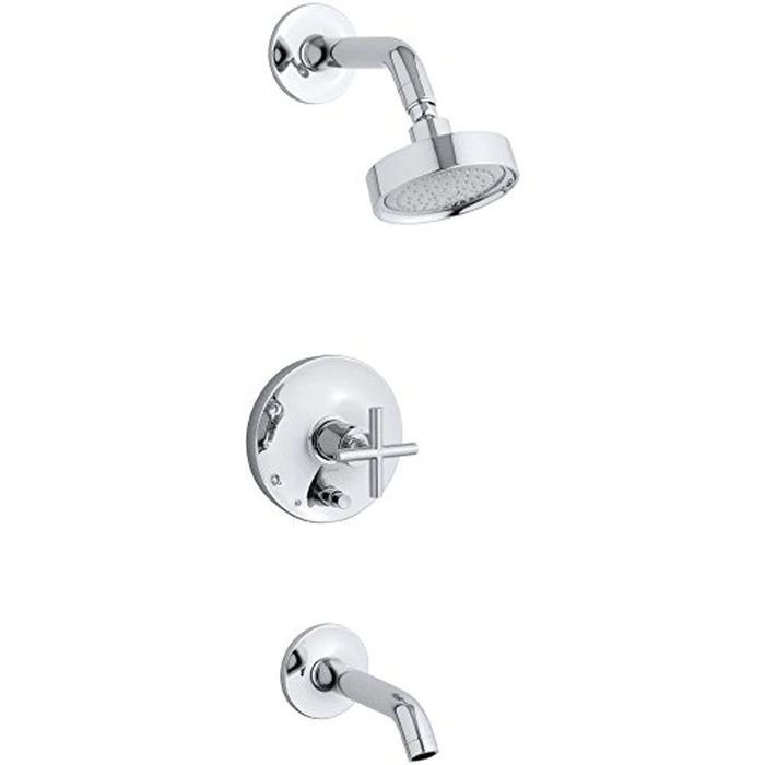 KOHLER K-T14420-3-CP Purist Rite-Temp Pressure-Balancing Bath and Shower Faucet Trim, Polished Chrome by Kohler - Used - Very Good condition