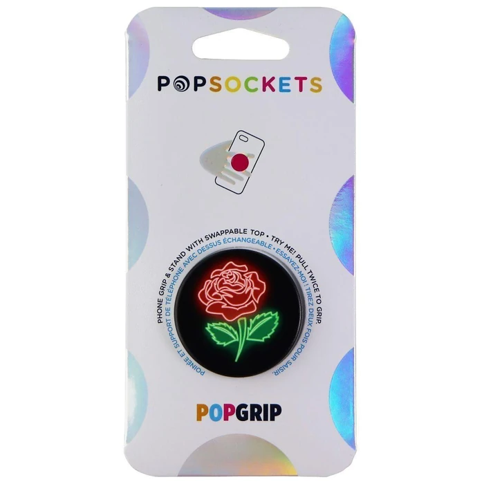 PopSockets PopGrip Expanding Stand and Grip with a Swappable Top - Neon Rose by PopSockets - Refurbished - Brand New condition - US$13.23