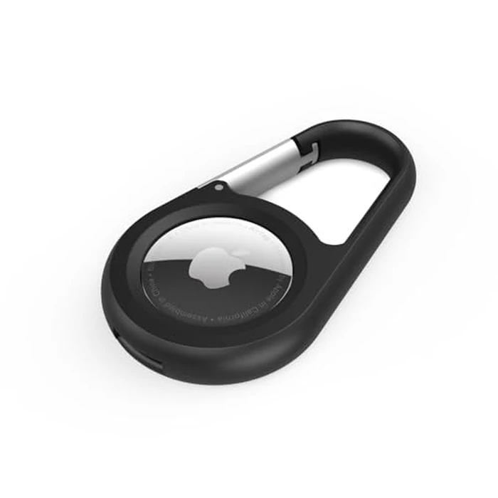 Belkin Apple AirTag Secure Holder with Carabiner - Durable Scratch Resistant Case With Open Face & Raised Edges - Protective AirTag Keychain Accessory For Keys, Pets, Luggage & More - Black by Belkin - Used - Like New condition - US$18.19