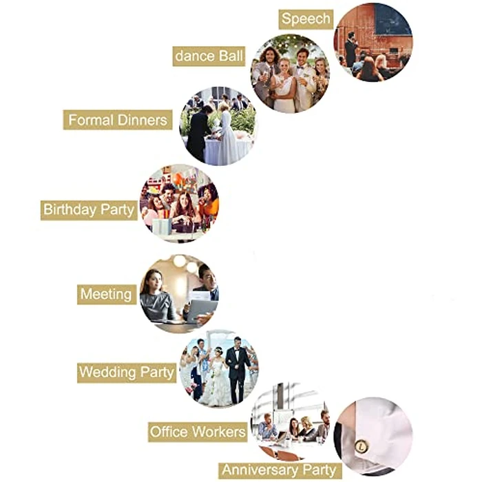 LOYALLOOK Initial Gold Cufflinks for Men Gold Cuff Links Personalized Copper CuffLinks Letter Cufflinks Gift for Groom Husband Father Initial M by LOYALLOOK - Image 4