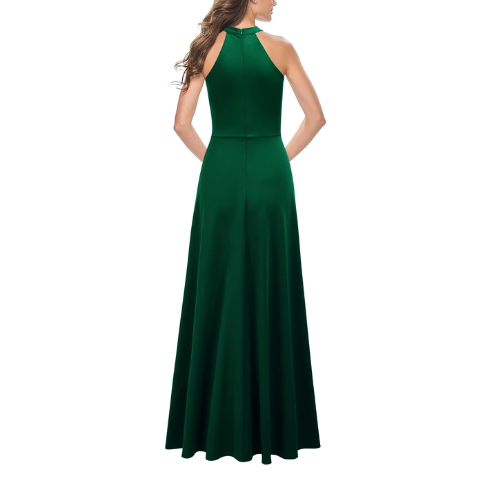 FORTRIC Women Elegant Cocktail Party Dress Homecoming Graduation Dark Green S by FORTRIC - Image 2
