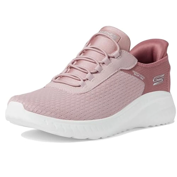 Skechers Women's Hands Free Slip-ins Bobs Squad Chaos-in Color Sneaker, Blush, 5.5 by Skechers - Used - Like New condition - CA$47.54