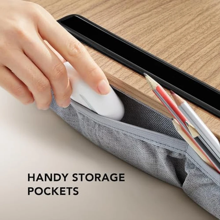 HUANUO Laptop Lap Desk - Portable Lap Desk with Pillow Cushion, Fits up to 15.6 inch Laptop, with Anti-Slip Strip & Storage Function for Home Office Students Use as Computer Laptop Stand, Book Tablet by HUANUO - Image 5