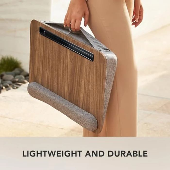 HUANUO Laptop Lap Desk - Portable Lap Desk with Pillow Cushion, Fits up to 15.6 inch Laptop, with Anti-Slip Strip & Storage Function for Home Office Students Use as Computer Laptop Stand, Book Tablet by HUANUO - Image 7