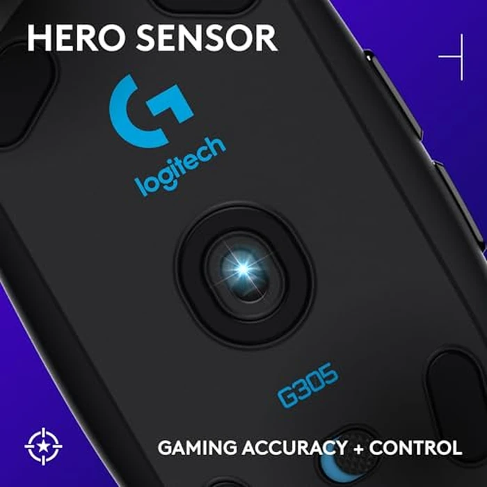 Logitech G305 Lightspeed Wireless Gaming Mouse, Hero Sensor, 12,000 DPI, Lightweight, 6 Programmable Buttons, 250h Battery, On-Board Memory, Compatible with PC, Mac - Black by Logitech G - Image 2