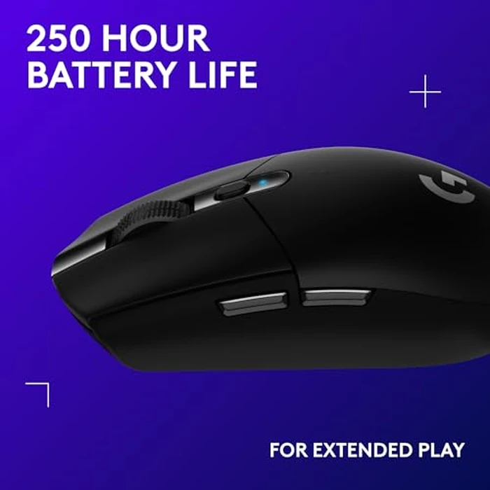 Logitech G305 Lightspeed Wireless Gaming Mouse, Hero Sensor, 12,000 DPI, Lightweight, 6 Programmable Buttons, 250h Battery, On-Board Memory, Compatible with PC, Mac - Black by Logitech G - Image 5