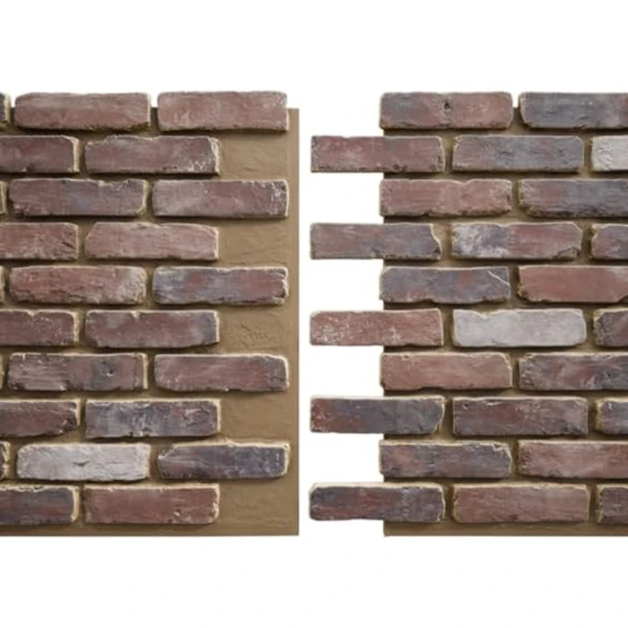 EverStone Aged Brick Faux Brick Panel, 46 7/8"W x 27"H x 1 1/4"D, Smokey Rose Color by Ekena Millwork - Image 8