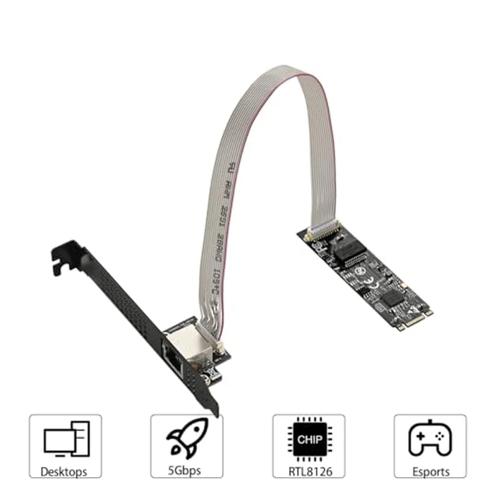 IO CREST M.2 M-Key PCI-e 3.0 Interface Single Port 5.0 Gigabit Ethernet Modules by IO CREST - Image 3