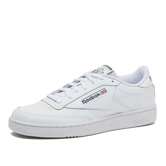 Reebok Club C 85 Mens Tennis Shoes, Casual Fashion White Sneakers for Men, Footwear White/Footwear White/Core Black, 10.5 by Reebok - Image 1