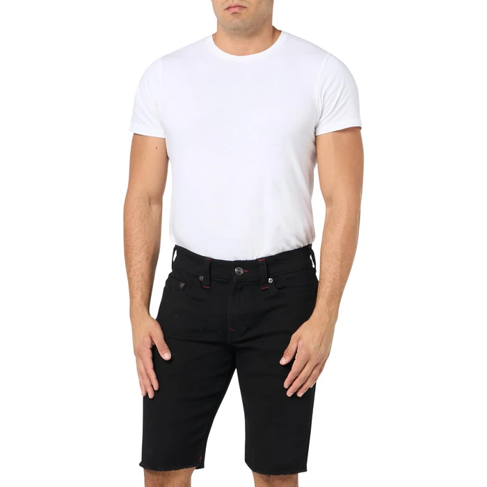 True Religion Men's Ricky Short W/Rips with Fray Hem, Rinse Black, 46 by True Religion - Used - Like New condition - US$51.40