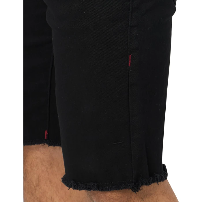 True Religion Men's Ricky Short W/Rips with Fray Hem, Rinse Black, 46 by True Religion - Image 2