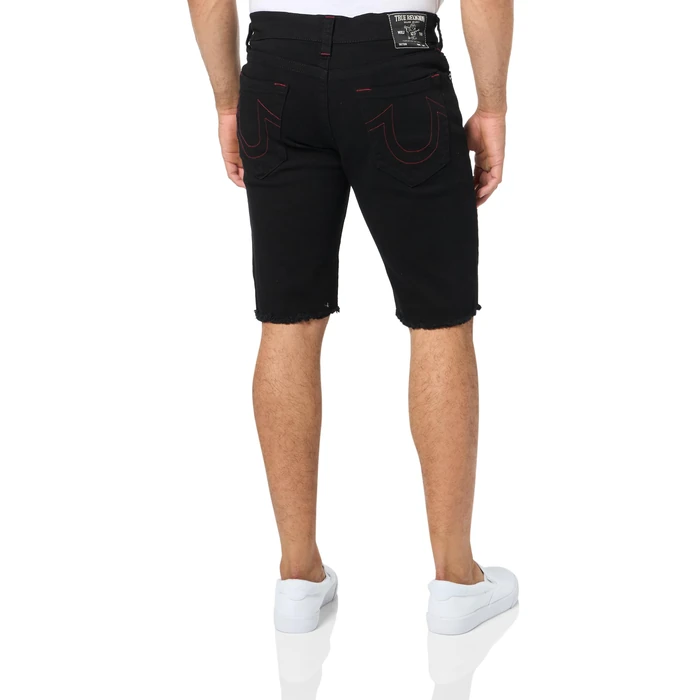 True Religion Men's Ricky Short W/Rips with Fray Hem, Rinse Black, 46 by True Religion - Image 3