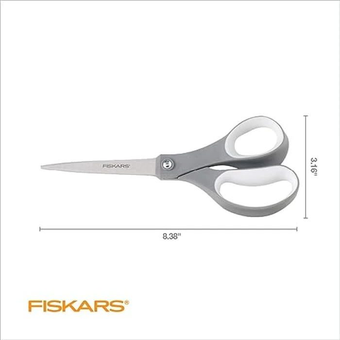 Fiskars All Purpose Scissors, High Performance Cutting, Stainless Steel Blades, Ergonomic and Comfort Handles, Perfect for Arts and Crafts and the Office, Scissors for Office by Fiskars - Image 2