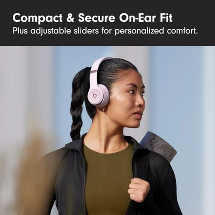 Beats Solo 4 - Wireless On-Ear Bluetooth Headphones, Up to 50-Hour Battery Life, Ultra-Lightweight Comfort, Powerful and Balanced Sound, Apple & Android Compatible - Cloud Pink by Beats - Image 3