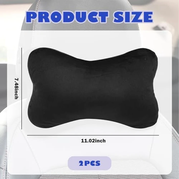 YGDMD 2PCS Car Headrest Pillow,Soft & Comfortable Car Neck Pillow for Driving Fatigue Relieve,All-Season Universal Cars Head Rest Pillows Automotive Interlor Accessorles for Cars,SUVs by YGDMD - Image 2
