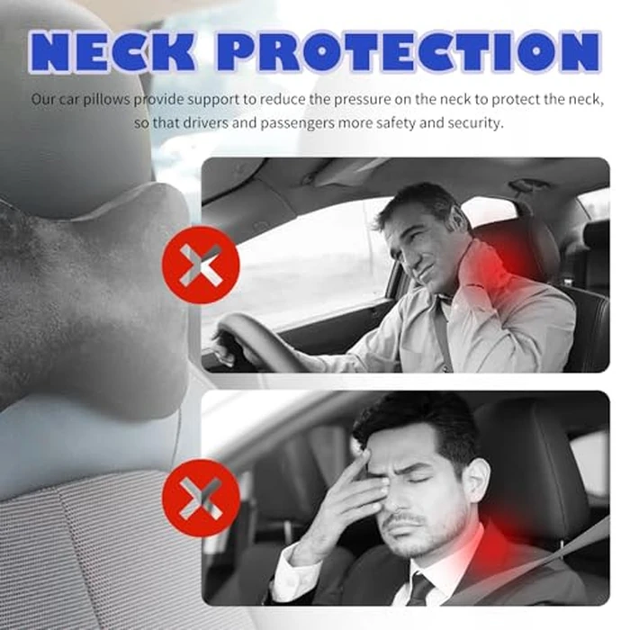 YGDMD 2PCS Car Headrest Pillow,Soft & Comfortable Car Neck Pillow for Driving Fatigue Relieve,All-Season Universal Cars Head Rest Pillows Automotive Interlor Accessorles for Cars,SUVs by YGDMD - Image 3