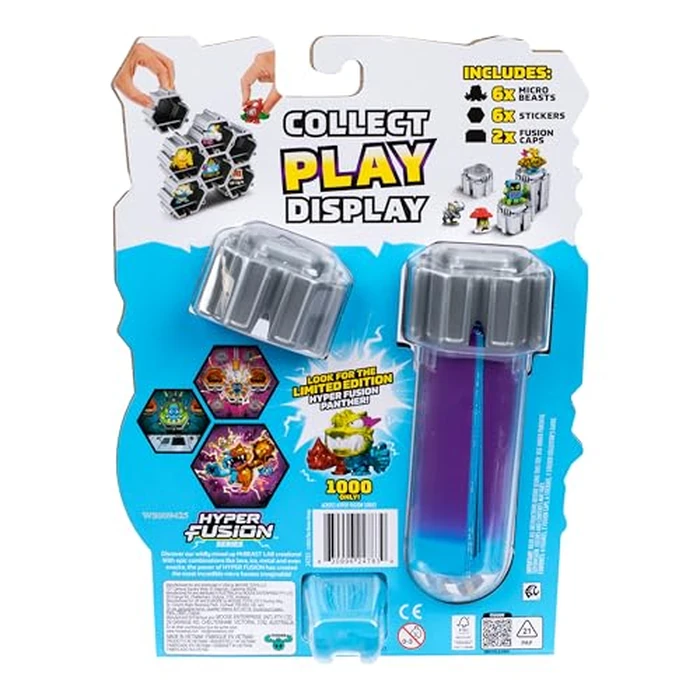 MrBeast Lab Swarms Series 3, Hyper Fusion Series, 6 Pack - Lab Pack Includes 6 Micro Beasts, 6 Collectible Stickers & 2 Stackable Fusion Caps to Build Out Your Own MrBeast Lab by MRBEAST LAB - Image 4