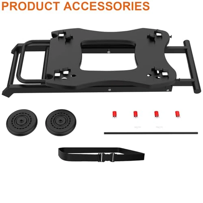 Grill Stand for Weber Q Grill Cart, BBQ Portable Grill Table for Weber Q1200 Q1000 Q2000 Q1400, Heavy-duty Trolley Collapsible Dining Table for Outdoor Camping BBQ Cooking Tailgating, Black, 2 Wheels by BBQ Future - Image 6