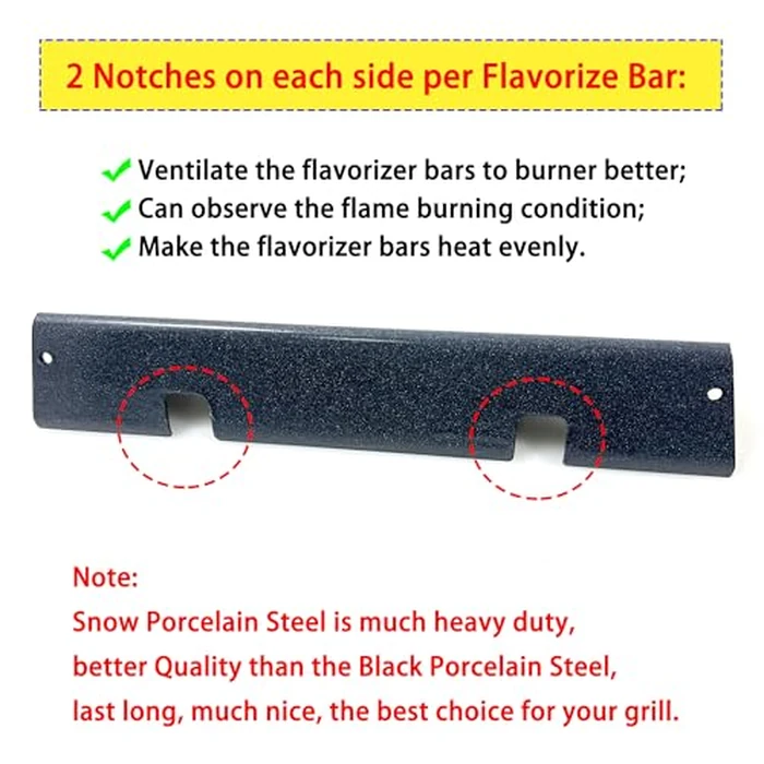 Direct Store Parts DP152 7636 Flavorizer Bars for Weber Spirit 300 and GS4 Spirit II 300, Spirit E/S-310 E/S-320 E/S330 Grills, 15.3" Porcelain Steel Flavor Bars for Weber Spirit 2 Grill Parts by Direct Store - Image 4