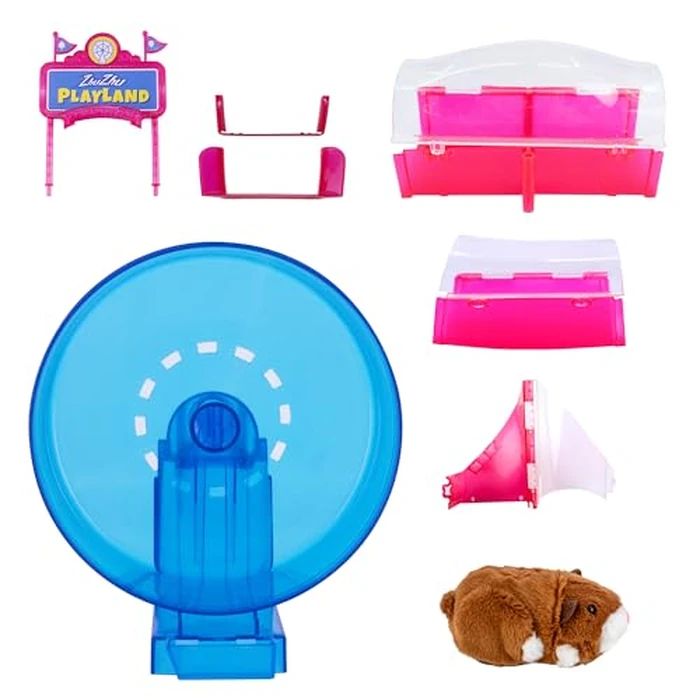 ZhuZhu City Ferris Wheel with Hamster Scoodles - Perfect for Boys & Girls! Interactive Hamster & Spinning Wheel - 40+ Unique Sounds & Actions - Pets Without The Mess by zhuzhu - Image 2