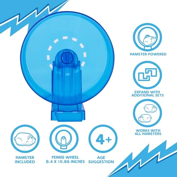 ZhuZhu City Ferris Wheel with Hamster Scoodles - Perfect for Boys & Girls! Interactive Hamster & Spinning Wheel - 40+ Unique Sounds & Actions - Pets Without The Mess by zhuzhu - Image 3