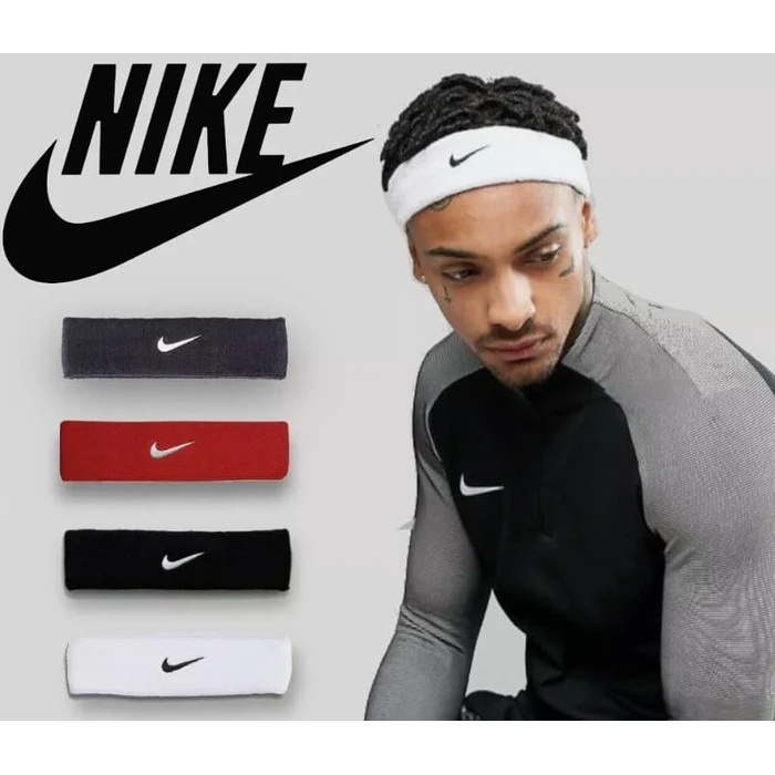 NIKE Premier Training Sport Headband - Thick, Soft, Cotton Blend, Moisture-Absolving (Navy) by Nike - Image 3