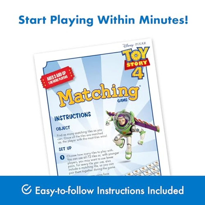 Wonder Forge Toy Story 4 Matching Game | Build Focus and Memory with Woody, Buzz, and Beloved Pixar Characters | Fun and Engaging Activity for Kids Ages 3+ by Wonder Forge - Image 5