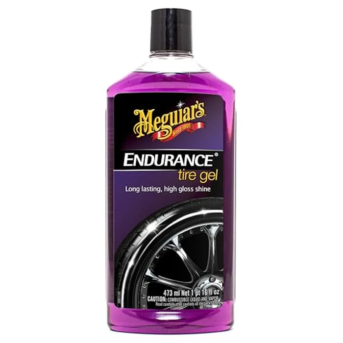 Meguiar’s Endurance Tire Gel - Tire Shine Gel, Premium Car Tire Shine For A Lasting Glossy Finish; Apply To Tires Cars, Trucks & Suvs To Keep Tires Looking Deep Black And Clean -16 Oz by Meguiar's - Used - Like New condition