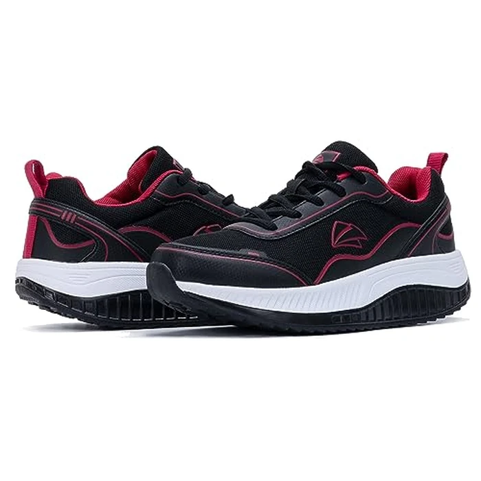 QAUPPE Womens Walking Shoes with Arch Support Orthotic Running Tennis Sneakers for Plantar Fasciitis, Heel and Foot Pain Relief, Nursing BlackRose US 6.5 by QAUPPE - Image 6