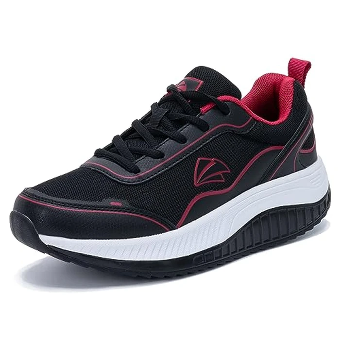 QAUPPE Womens Walking Shoes with Arch Support Orthotic Running Tennis Sneakers for Plantar Fasciitis, Heel and Foot Pain Relief, Nursing BlackRose US 6.5 by QAUPPE - Image 7
