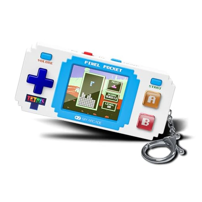Tetris Pixel Player: Officially Licensed Tiny Tetris Video Game, Strategic Puzzle Game with 10 Bonus Games, Portable Keychain Arcade, Games for Kids and Adults by My Arcade - Image 2