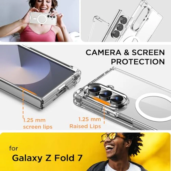 AICase for Samsung Galaxy Z Fold 7 Clear Case,Compatible with MagSafe Transparent Shockproof Protection Yellowing Resistant Magnetic Phone Case for Samsung Galaxy Z Fold 7 2024 5G by AICase - Image 2