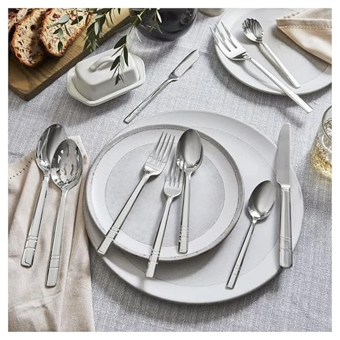 Henckels Madison Square 65-piece Flatware Set,18/10 Stainless Steel, Silver by HENCKELS - Image 2
