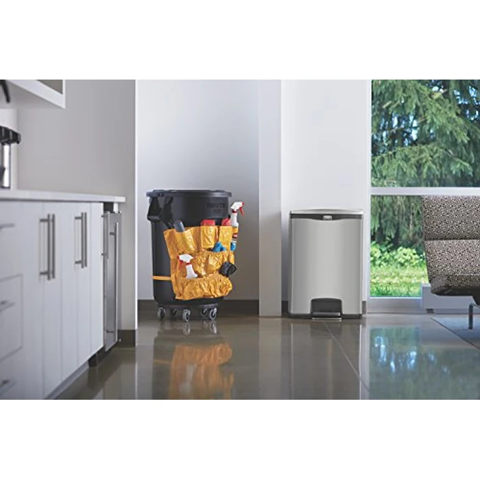 Rubbermaid Commercial Products Slim Jim Front Step-On Trash Can Stainless Steel 24 Gallon Black Indoor/Outdoor Waste Container for Office/Hospital/Mall/Kitchen by Rubbermaid Commercial Products - Image 5