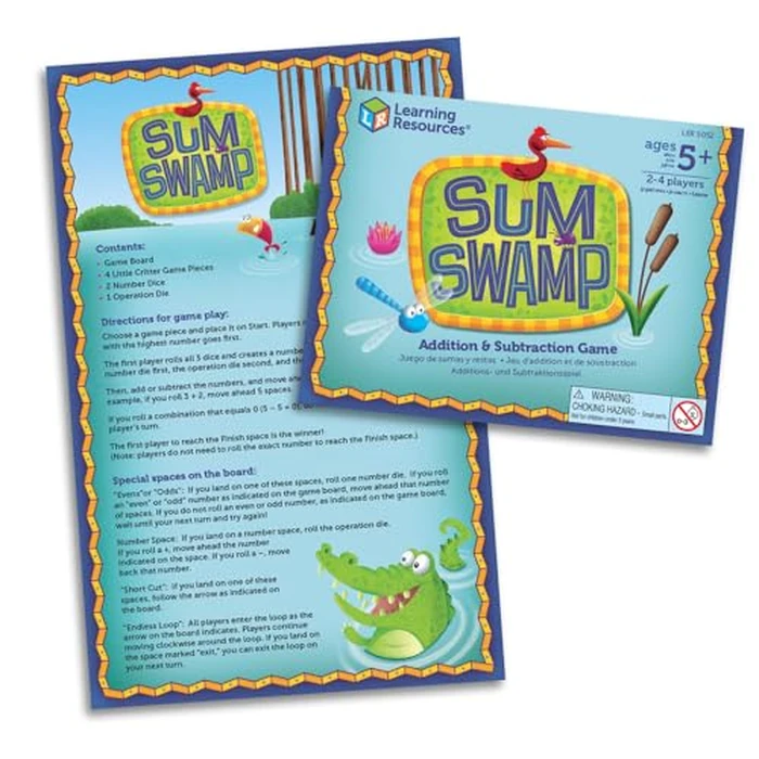 Learning Resources Sum Swamp Game Addition & Subtraction Board Game - Educational Homeschool, Elementary Math Classroom Must Haves, Kindergarten, Gifts for Kids, Numbers for Boys and Girls by Learning Resources - Image 8