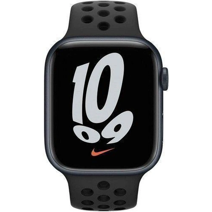 Apple Watch Series 7 (Cellular + GPS) - 32GB - 41mm - Midnight Nike (Aluminum) Case with Black Rubber Nike Sport Band by Apple - Refurbished - Good condition