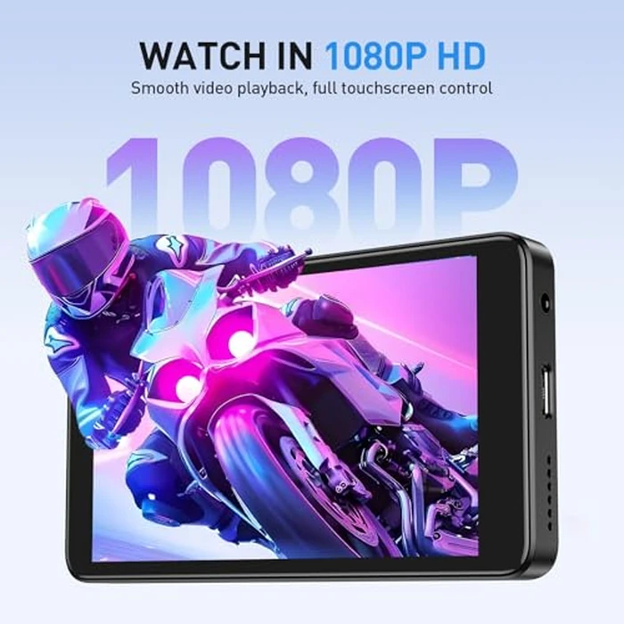 AGPTEK 96GB MP3 Player with Bluetooth and WiFi, T08X 4'' Android 14 MP4 Music Player with Spotify, Audible, APP Store, Up to 1TB, Black by AGPTEK - Image 8