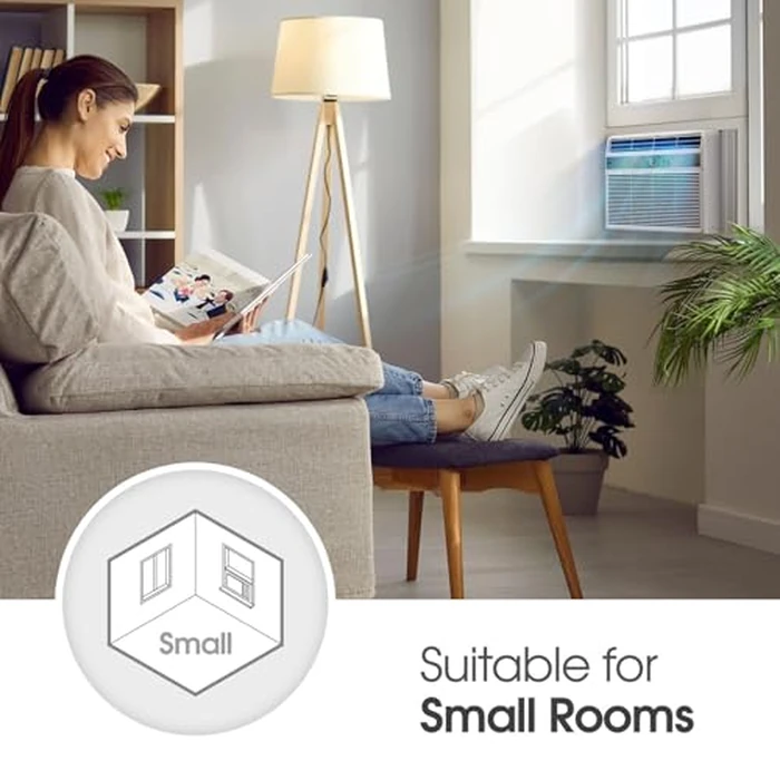 LG 6,000 BTU Window Air Conditioner, Cools 250 Sq.Ft. (10' x 25' Room Size), Quiet Operation, Electronic Control with Remote, 2 Cooling & Fan Speeds, 2-Way Air Deflection, Auto Restart, 115V by LG - Image 8