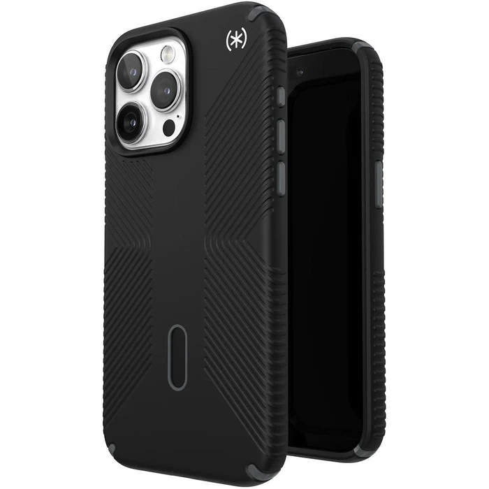 Speck Presidio2 Grip MagSafe with ClickLock Phone Case for iPhone 15 Pro Max - Black/Slate Grey by Speck - Refurbished - Brand New condition - US$37.98