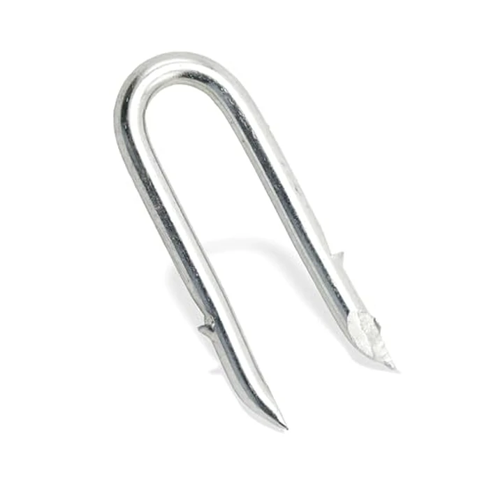 HENGTONG Steel Wire Fencing Staples (400Pcs), Galvanized Steel Fence Staple Nails, Heavy Duty U-Shaped Fasteners Staples Nails for Wire Mesh and Woven Fencing by HENGTONG - Image 4