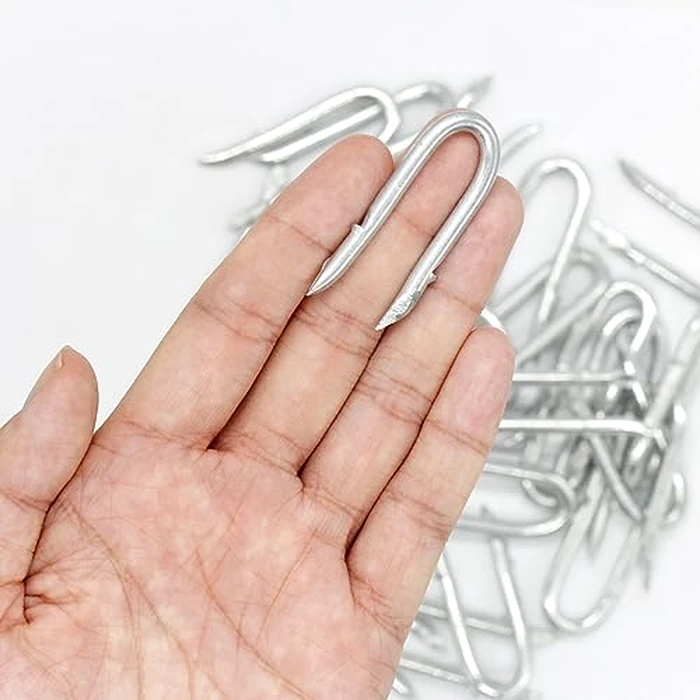HENGTONG Steel Wire Fencing Staples (400Pcs), Galvanized Steel Fence Staple Nails, Heavy Duty U-Shaped Fasteners Staples Nails for Wire Mesh and Woven Fencing by HENGTONG - Image 5