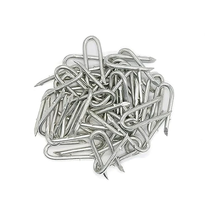 HENGTONG Steel Wire Fencing Staples (400Pcs), Galvanized Steel Fence Staple Nails, Heavy Duty U-Shaped Fasteners Staples Nails for Wire Mesh and Woven Fencing by HENGTONG - Image 6