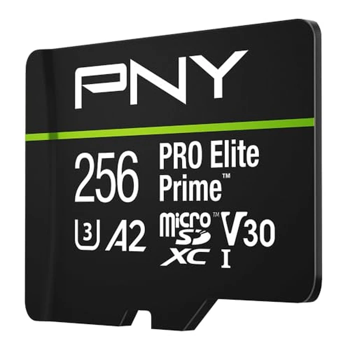 PNY 256GB PRO Elite Prime(TM) C10 U3 V30 A2 microSDXC Flash Memory Card - Ultra-Fast Speeds, Read 200MB/s, Write 150MB/s, 4K UHD, Full HD, UHS-I, for Smartphones, Drones, Action Cameras by PNY - Image 1