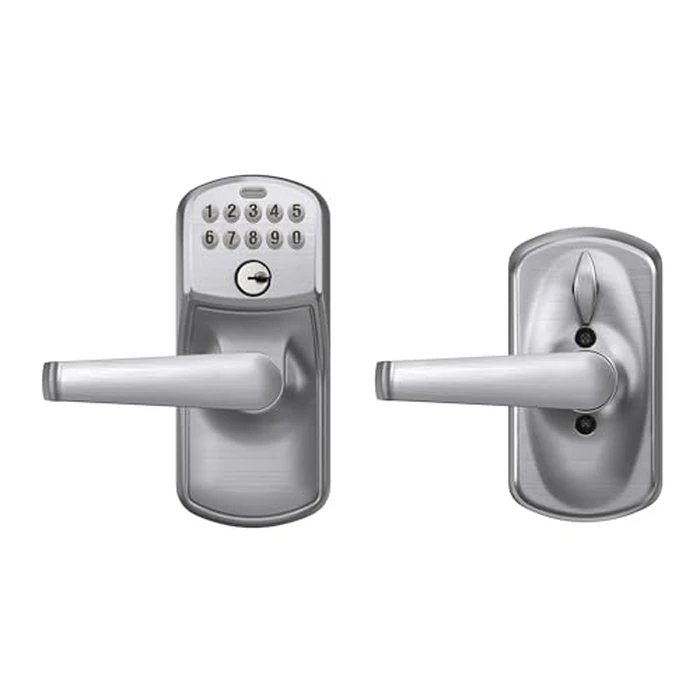 Schlage FE595CS V PLY 626 ELA Plymouth Light Commercial Electronic Keypad Lock with Elan Lever, Brushed Chrome by SCHLAGE - Image 6