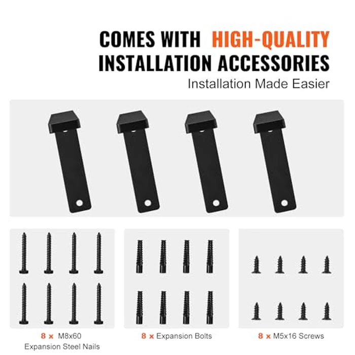 VEVOR Shelf Bracket, 16 x 6 in 4 Pcs, Heavy Duty Floating Shelf Brackets, Brackets for Shelves, 10mm Thick Matte Black L Shelf Bracket,Steel Shelving Brackets with 160 lbs Load Capacity by VEVOR - Image 6
