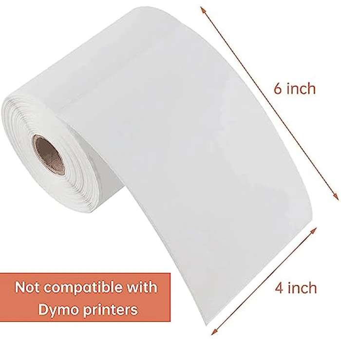 L LIKED 2500 PCS 4"x 6" Thermal Shipping Labels, White Perforated & Strong Adhesive Direct Thermal Labels (250 Labels/Roll), Compatible with Zebra, Rollo, Jadens, Nelko,10 Rolls by L LIKED - Image 3