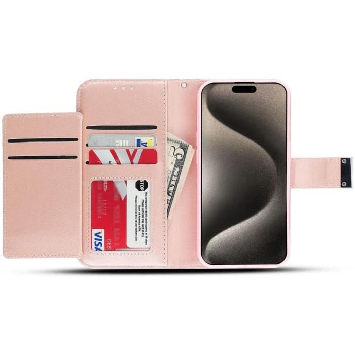 MyBat MyJacket Xtra Series Wallet Phone Case for iPhone 15 Pro - Rose Gold - Brand New by MyBat - Image 3