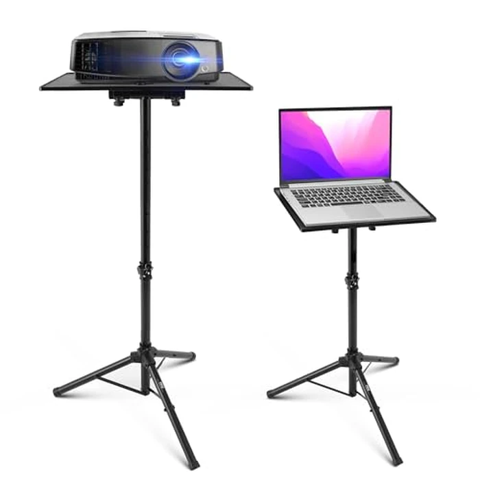 Pyle Projector Stand Tripod 28.0'' - 50.0'', Pro DJ Laptop, Easy Setup, Portable Studio Stand for Laptops, Mixers, and Projectors, Height Adjustable for Stage, Home, Studios, Stable and Versatile by Pyle - Used - Very Good condition - US$28.75