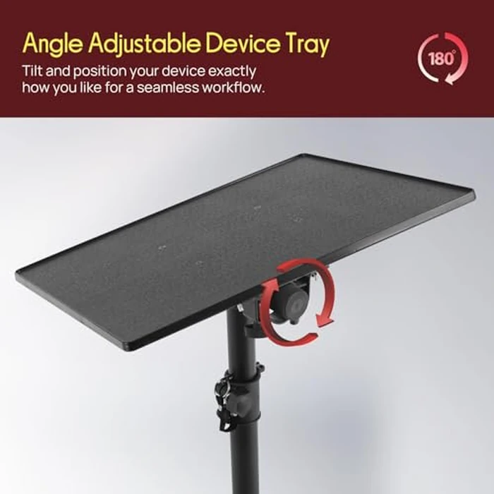 Pyle Projector Stand Tripod 28.0'' - 50.0'', Pro DJ Laptop, Easy Setup, Portable Studio Stand for Laptops, Mixers, and Projectors, Height Adjustable for Stage, Home, Studios, Stable and Versatile by Pyle - Image 4