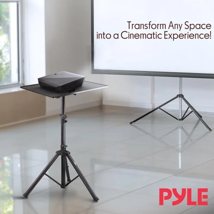 Pyle Projector Stand Tripod 28.0'' - 50.0'', Pro DJ Laptop, Easy Setup, Portable Studio Stand for Laptops, Mixers, and Projectors, Height Adjustable for Stage, Home, Studios, Stable and Versatile by Pyle - Image 7